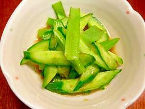 胡瓜と小松菜のコラボ